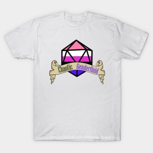 Dnd Chaotic Genderfluid Dice T-Shirt